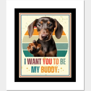 Dachshunds i want you pointing style Posters and Art